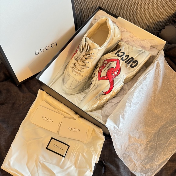 Gucci Rhyton leather sneaker - Picture 1 of 8